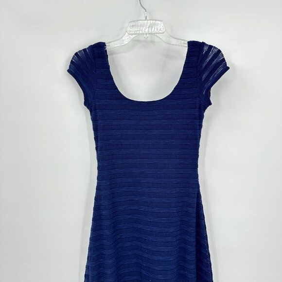 LILLY PULITZER maxi dress cap sleeve sheer preppy cruise island navy blue XS - Picture 3 of 11